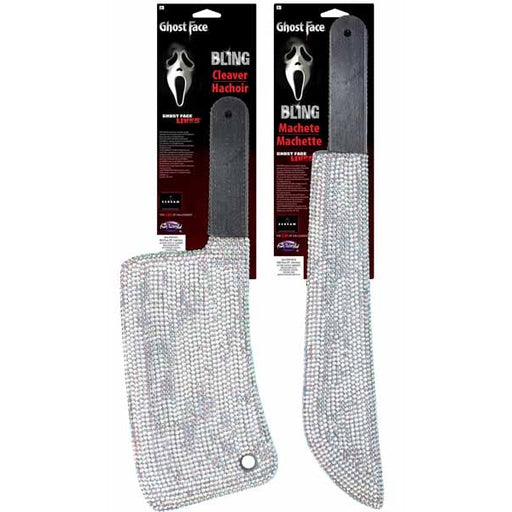 Ghost Face Machete with Bling Costume Accessory