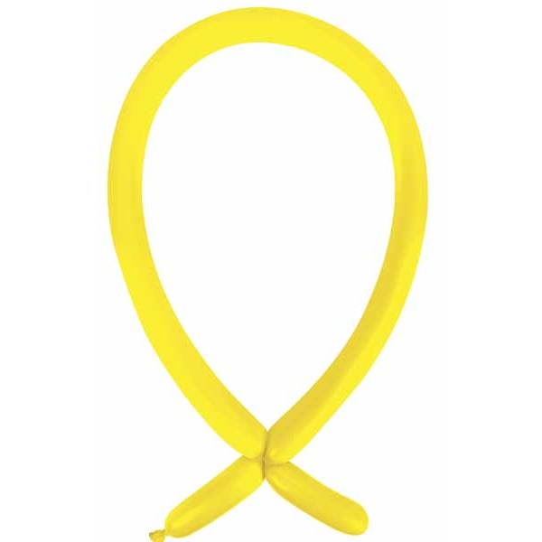 Anagram Sunshine Yellow 160 Latex Modeling Balloons, 100 Count