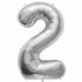 34-Inch Silver Number 2 Balloon