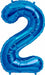 34 Inch Blue Number 2 Balloon