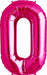 34-Inch Magenta Number 0 Balloon