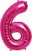 34-Inch Magenta Number 6 Balloon