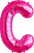 34" Magenta Letter C Balloon