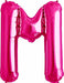 34-Inch Magenta Letter M Balloon