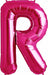 34-Inch Magenta Letter R Balloon