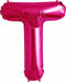 34-Inch Magenta Letter T Balloon