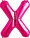 34-Inch Magenta Letter X Balloon