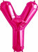 34-Inch Magenta Letter Y Balloon