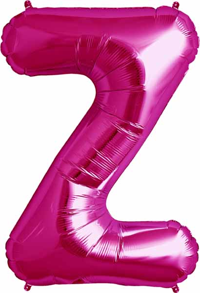 34-Inch Magenta Letter Z Balloon