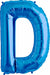 34-Inch Blue Letter D Balloon