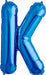 Blue Letter K Balloon, 34 Inch