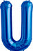 34-Inch Blue Letter U Balloon
