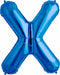 34-Inch Blue Letter X Balloon