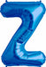 Blue Letter Z Balloon, 34 Inch