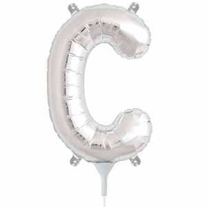 16" Silver Letter C Balloon