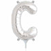 16" Silver Letter C Balloon