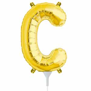 16" Gold Letter C Balloon