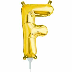16 Inch Gold Letter F Balloon