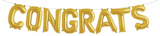 Gold CONGRATS 16-Inch Block Letter Balloon Kit