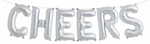 16" Silver CHEERS Letter Balloon Kit
