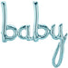 Pastel Blue Baby Script Balloon, 46 Inch