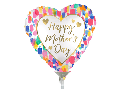 Mother's Day Colorful Watercolor 9" Foil Balloon (10/Pk)