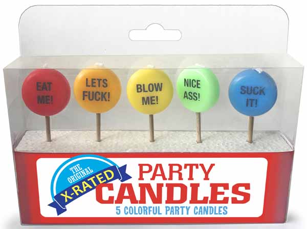X-Rated Party Candles, Set of 5