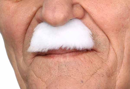 Pure White Costume Moustache, 6 cm x 2.5 cm