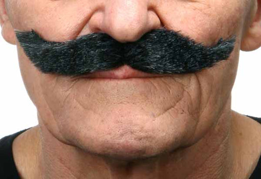 MOUSTACHE BLACK GREY 13.5 CM X 3 CM