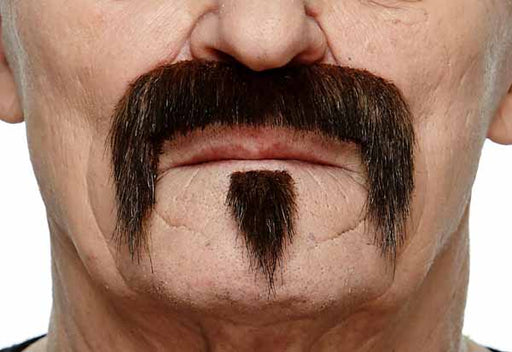 Brown Moustache Set with Red Flecks
