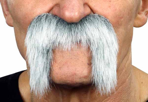 MOUSTACHE WHITE/GREY 7 CM X 21 CM