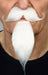 Pure White Self-Adhesive Moustache and Beard Set