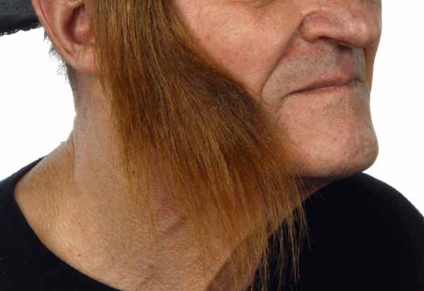 Medium Brown Self-Adhesive Costume Sideburns