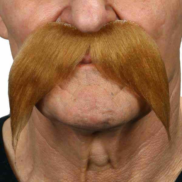 Light Brown Costume Moustache, 16 cm x 10 cm