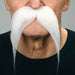 Large White Costume Moustache, 17 cm x 17 cm