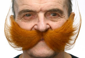 Strawberry Red Self-Adhesive Costume Moustache