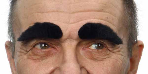 Black Self-Adhesive Costume Eyebrows, 6 cm x 3 cm