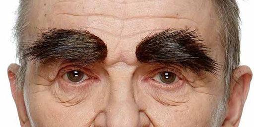 EYEBROWS BROWN W/RED FLECKS 7 CM X 3 CM