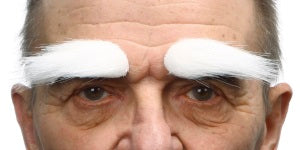Off-White Self-Adhesive Costume Eyebrows, 7 cm x 3 cm