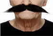 Oversized Black Costume Moustache, 25 cm x 3.5 cm