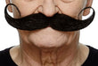 Black Handlebar Costume Moustache, 18 x 5 cm