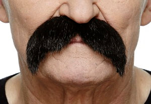 Western Sheriff Self-Adhesive Moustache, Black