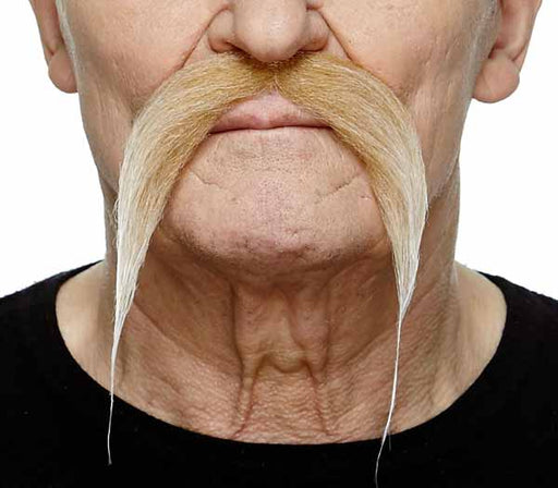 MOUSTACHE BLONDE/ WHITE 11 CM X 14 CM
