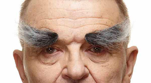 Black and Grey Synthetic Costume Eyebrows