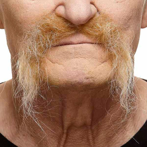 Blonde Fu Manchu Self-Adhesive Moustache