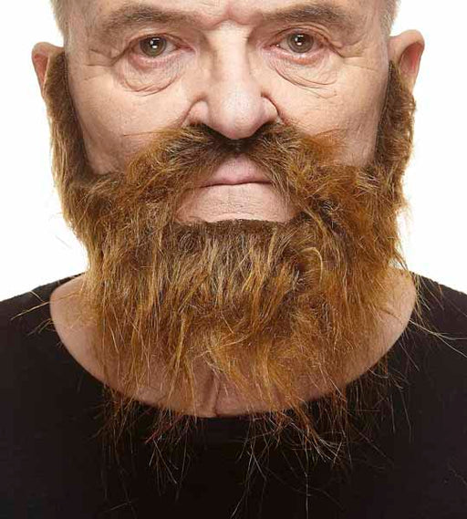 Medium Brown Moustache and Beard Costume Accessory