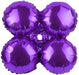 17 Inch Purple Foil Quad Balloon