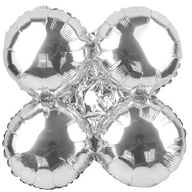 8-Inch Silver Foil Quad Balloon