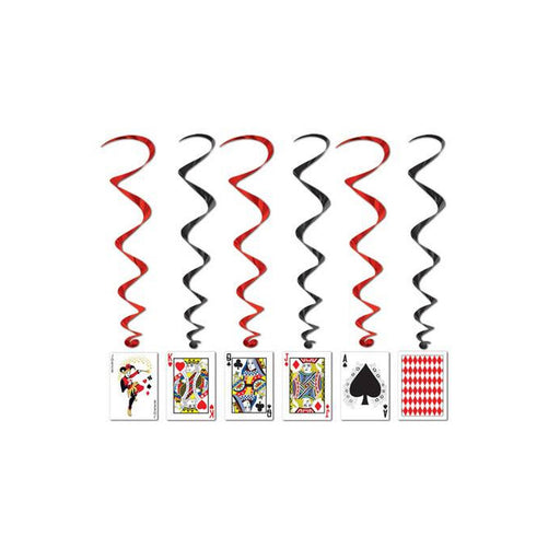 Add A Festive Twist With Playing Card Whirls 5/Pk 3'4"