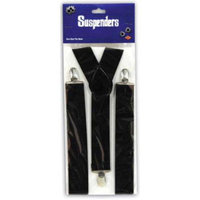 Adjustable Black Suspenders